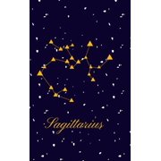 Elegant Star Studded Dark Blue Sagittarius Birthday Notebook/Journal Fancy Zodiac Notebook for Journaling Astrology Not, Hardcover