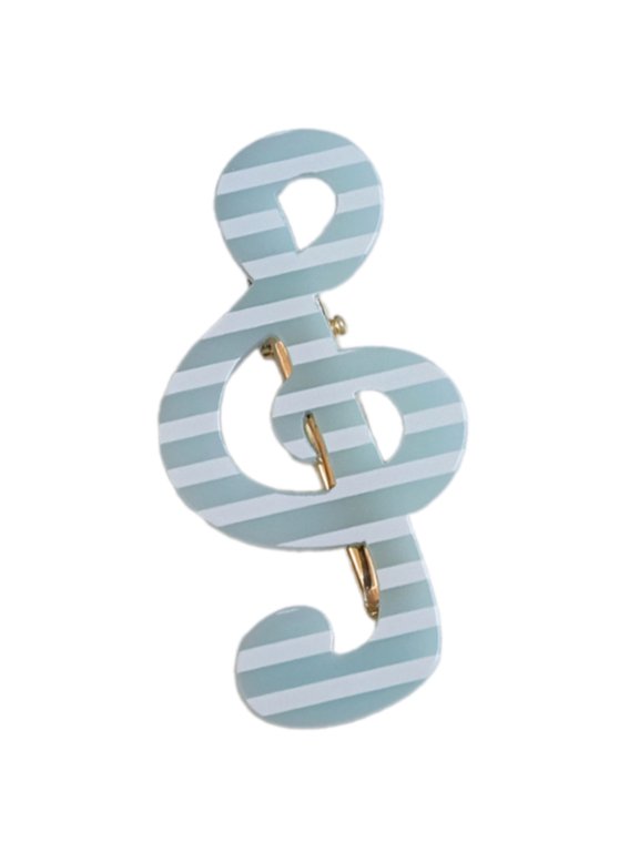 Elegant Starry Stripes Music Note Hair Clip Resin Barrettes Fashion Accessories For Long Wear