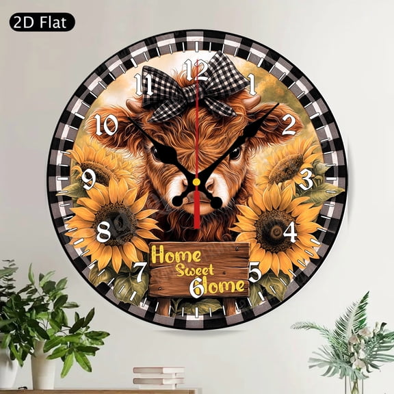 Elegant Steampunk Butterfly Floral Round Wall Clock Silent Non Ticking Vintage Home Decor