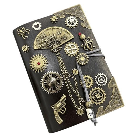 Elegant Steampunk Diary With Luxurious PU Cover Sketchbook Writing Journals Notebook Gift Suitable For Different Ages
