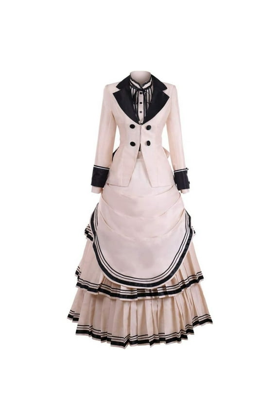 Elegant Steampunk Victorian Evening Gown Bustle Style Edwardian Historical Dress