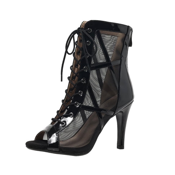 Elegant Stiletto Open Toe Latin Dance Shoes For Women Evening Party Performance And Night Out