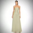 thumbnail image 1 of Elegant Strapless Pleated Maxi Dress In Soft Sage Green For Evening Or Formal Occasions, 1 of 8