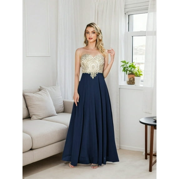 Elegant Strapless Wedding Attire with Intricate Embroidery - A Must - have for Formal Church Weddings, Stands Out at Holiday Celebrations like Thanksgiving and Christmas