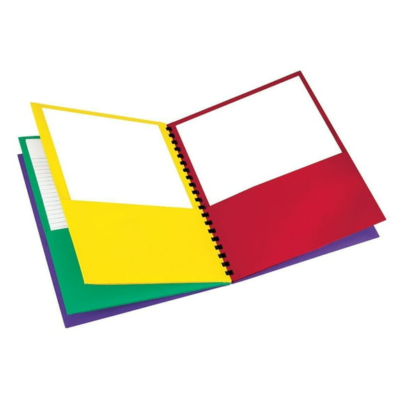 Oxford Paper 8-Pocket Folders, Letter Size, Assorted Colors