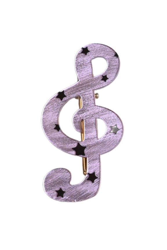 Elegant Starry Stripes Music Note Hair Clip Resin Barrettes Fashion Accessories For Long Wear