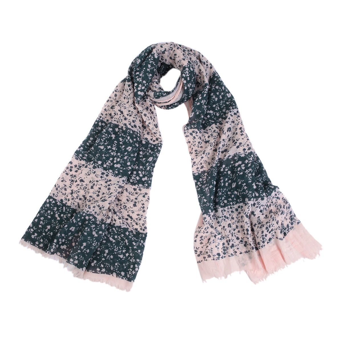 Colorful Floral and Striped Scarves Classical Pastel Stripe Scarf main image 2