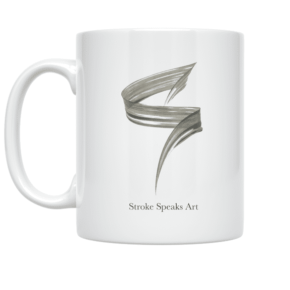 Elegant Stroke Design - Art Enthusiast - 11 oz Ceramic Coffee Mug