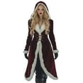 thumbnail image 1 of Elegant Style Blend Hooded Coat With Flared Sleeves And Trim For A Timeless Outerwear winter clothing for women, 1 of 4