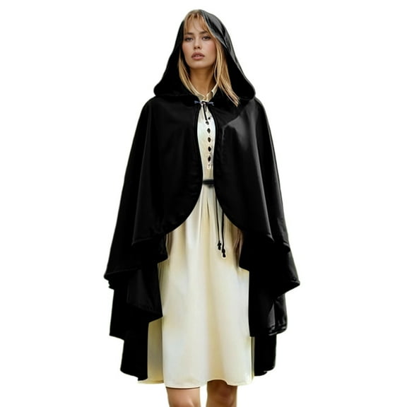 Elegant Style Hooded Cloak Cape for and Themed Events