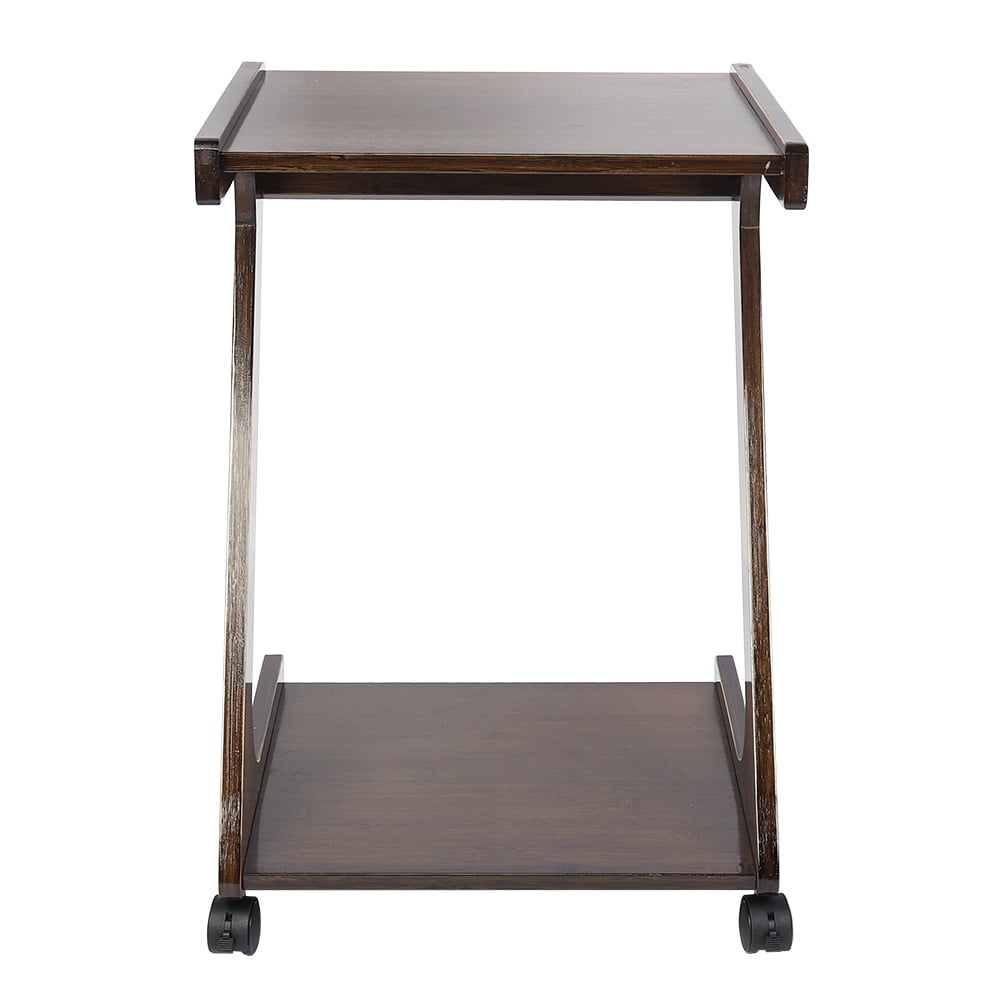 Elegant Style Sofa Side Table Bedside End Tea Table with Wheel for Home