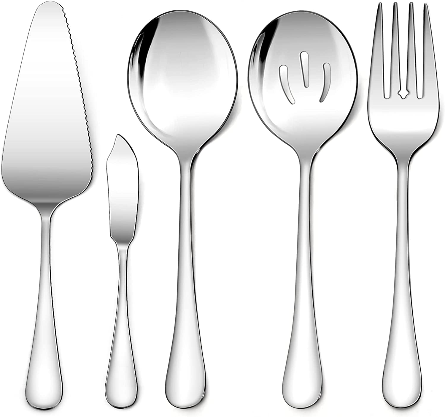 Elegant Style Stainless Steel Serving Utensils Set, Perfect for Buffet