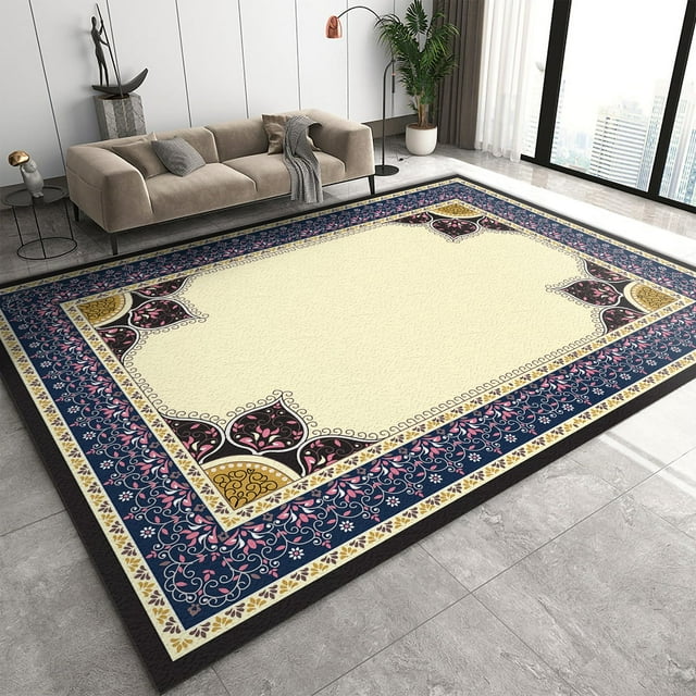 Elegant Style Traditional Aristocratic Tender Yellow Carpet, Soft And