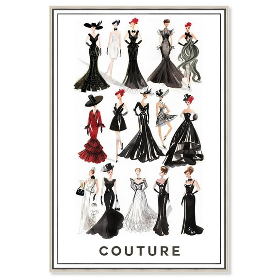 Elegant Styles Galore Canvas Print Fashion Art by Art Remedy, Silver Frame, 36 x 54