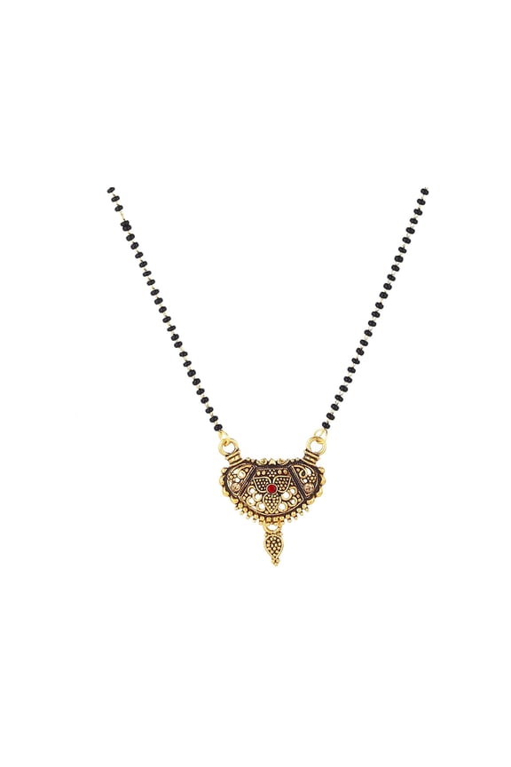 Elegant Stylish Unique Traditional Ethnic Casual Wear Copper Gold Plated Designer Mangalsutra Tanmaniya For Women (HR 12 MSTR)