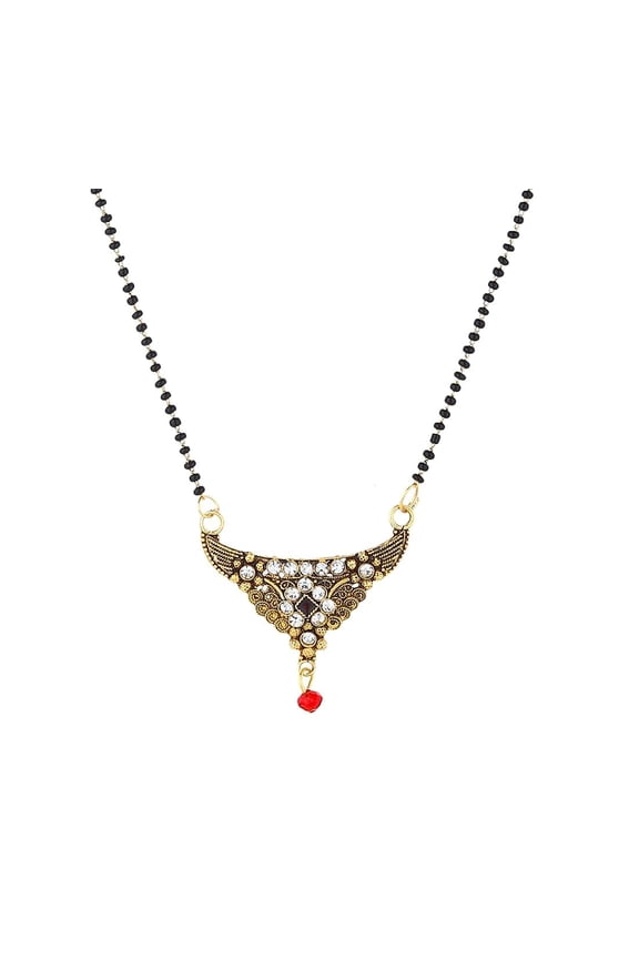 Elegant Stylish Unique Traditional Ethnic Casual Wear Copper Gold Plated Designer Mangalsutra Tanmaniya For Women (HR 13 MSTR)