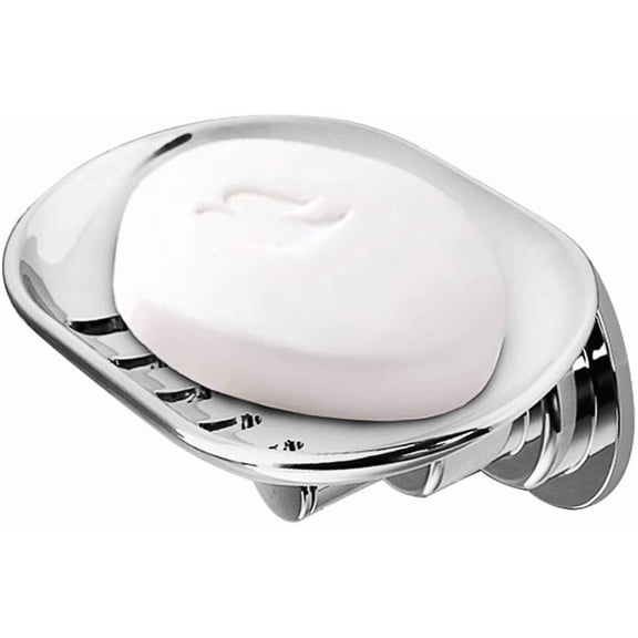 Elegant Suction Cup Soap Dish for Shower, Powerful Vacuum Suction Soap Holder, Bathroom Kitchen