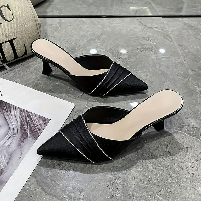 Elegant Summer Dress Rhinestone High Heel Shoes for Women