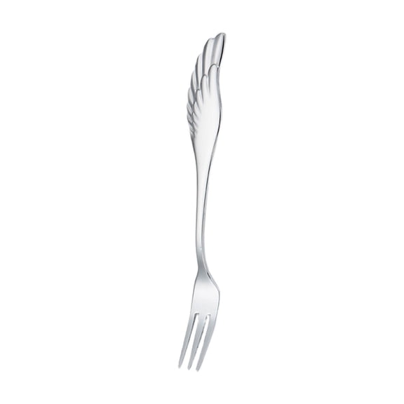 Elegant Swan Base Holder Stainless Steel Fruit Fork Dessert Coffee Spoon Pedestal Dinner Fork Spoon Stainless Steel Mini Forks for Appetizer, Fruit, Dessert, Cake & Salad