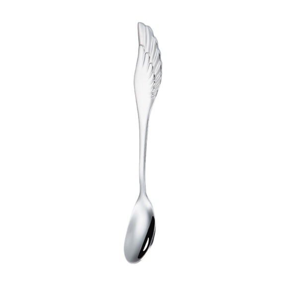 Elegant Swan Base Holder Stainless Steel Fruit Fork Dessert Coffee Spoon Pedestal Dinner Fork Spoon Stainless Steel Mini Forks for Appetizer, Fruit, Dessert, Cake & Salad