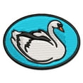 thumbnail image 1 of Elegant Swan Bird Applique Multi-Color Embroidered Hook & Loop Patch - 2.5 Inch Small, 1 of 5