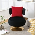Elegant Swivel Accent Chair Armchair Stylish Round Barrel Chair in Soft