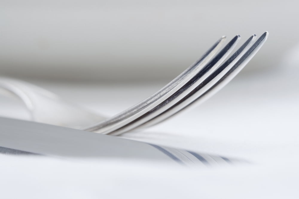 Elegant Table Setting - Extreme Closeup of Silverware Canvas Art - Panoramic Images (36 x 12)