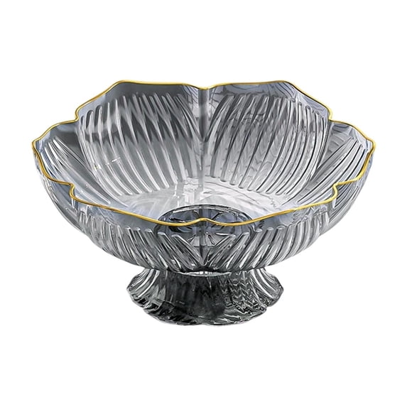 "Elegant Tall-Legged Fruit Bowl with Luxurious Design - Perfect for Snacks and Home Décor"