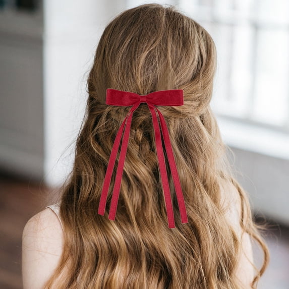 Elegant Tassel Ribbon Bowknot Hair Clips For Women Long Tail Barrettes Hair Accessories