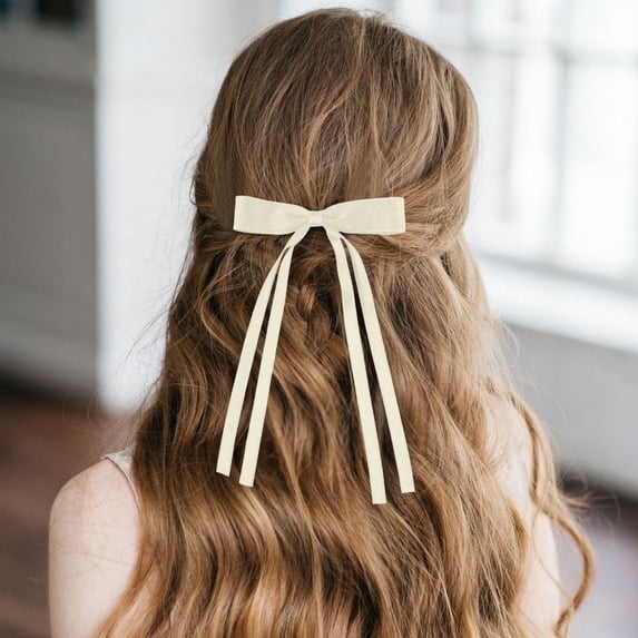Elegant Tassel Ribbon Bowknot Hair Clips For Women Long Tail Barrettes Hair Accessories