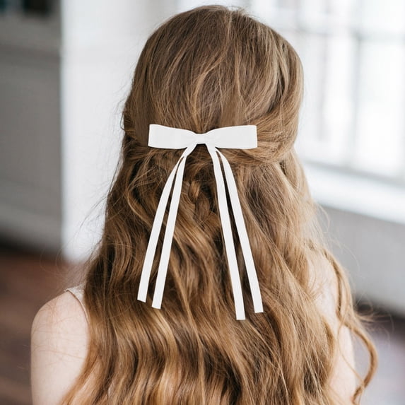Elegant Tassel Ribbon Bowknot Hair Clips For Women Long Tail Barrettes Hair Accessories