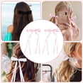 thumbnail image 1 of Elegant Tassel Ribbon Bowknot Hair Clips for Women Long Hair Accessories Barrettes Girls Solid Hairpins Fashionable Hair Clips 2PCS, 1 of 7