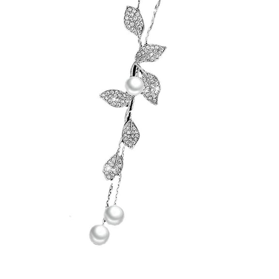 Elegant Tassels Chain Necklaces Stylish Neck Jewelry Leaf Pendant Necklace