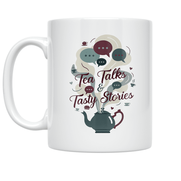 Elegant Tea Talks Design - Tea Enthusiast - 11 oz Ceramic Coffee Mug