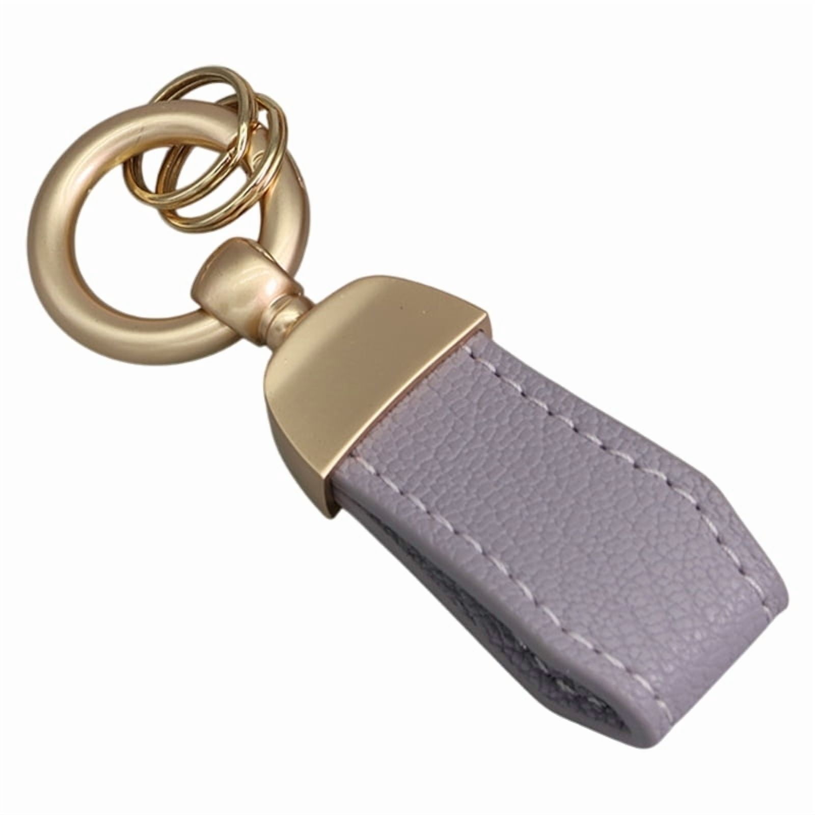 Practicle Keychains Elegant Texture Keychain Fashionable Color PU Leather Texture Practical ...