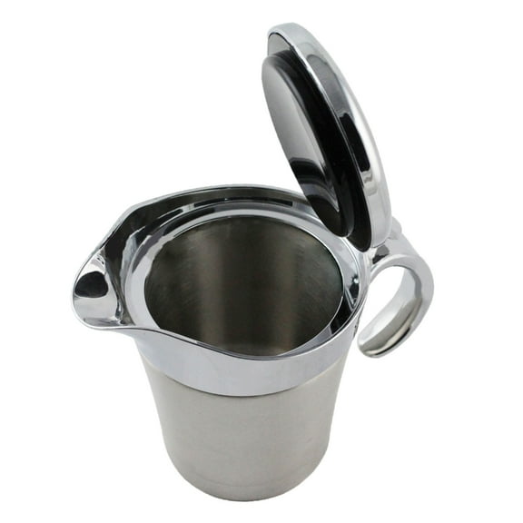 Elegant Thermal Insulated Gravy Pots Portable Stainless Steel Gravy Pots with Thermal Insulation for Kitchen Serving
