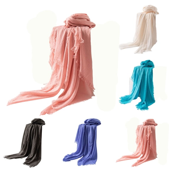 Elegant Thin Gauze Scarf Versatile Long Wrap for Office Wear