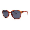 thumbnail image 1 of Elegant Thin Plastic Rounded Rectangle Gentlemens Sunglasses Orange Black, 1 of 4