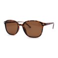 thumbnail image 1 of Elegant Thin Plastic Rounded Rectangle Gentlemens Sunglasses Tortoise Brown, 1 of 4