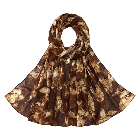 Elegant Thin Printed Scarf with Soft Drape Multi-Use Accessory for Beach, Office & Casual Outfits