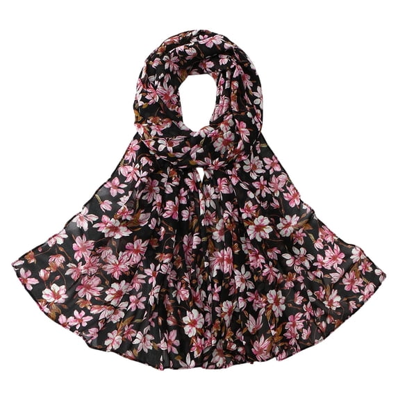 Elegant Thin Printed Scarf with Soft Drape Multi-Use Accessory for Beach, Office & Casual Outfits
