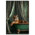 thumbnail image 1 of Elegant Tiger Bath Canvas Trendy Bathroom Art by Notoriart, Gallery Wrapped, 20" x 30", 1 of 7