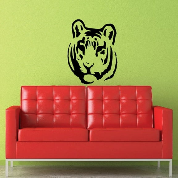 Elegant Tiger Head Decal - 36 Inches