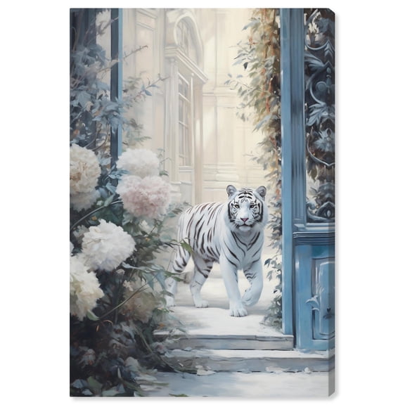 Elegant Tiger Storefront Canvas Fashion Designer Wall Art by Art Remedy, Gallery Wrapped, 16" x 24"