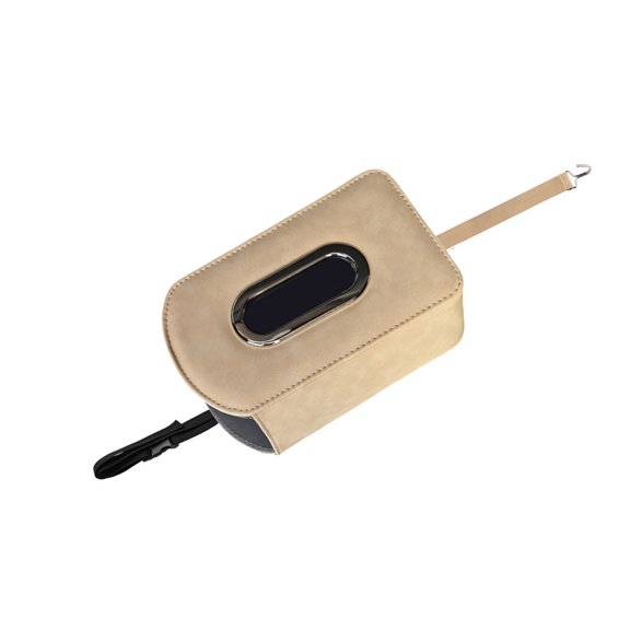 Elegant Tissue Container Holder for Car with Side Pockets, Neat Inners, Modern Driver Easy Access While Driving