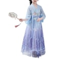 thumbnail image 1 of Elegant Traditional Chinese Hanfu Dress Set for Girls, Tang Dynasty Princess Dress with Floral Tulle for Graduation, Halloween, Easter, Christmas Festival, 1 of 5
