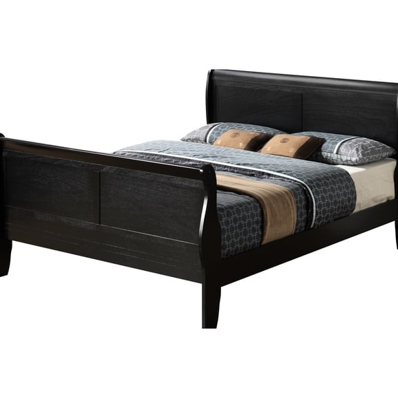 Elegant Traditional King Bed In Black - 44'h X 79'w 90'd And Reliable Suits Interior Decoration Assembly Required Size 44' Height 79' Width 90' Depth Secure Construction Fits Design