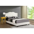 thumbnail image 1 of Transitional White Queen Bed Boasts 50"H x 66"W x 86"D Dimensions & Sturdy Frame, 1 of 7