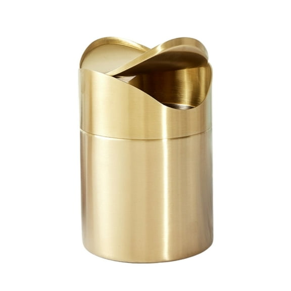 Elegant Trash Can with Swing Lid 1.50L Capacity Perfect for Small Space and Personals Use