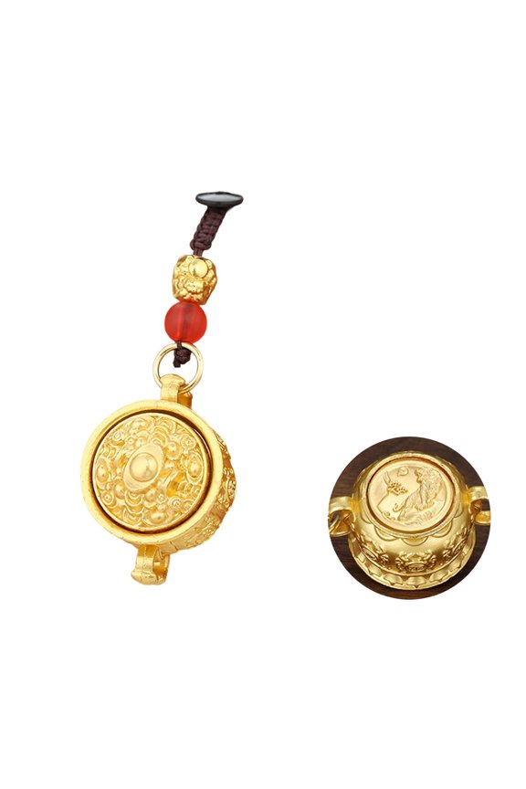 Elegant Treasure Basin Keychain Eye Catching Animal Keychain Pendant Crafted For Cultural Appreciation And Luck
